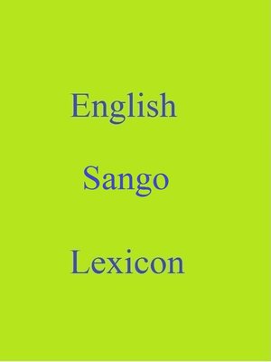 cover image of English Sango Lexicon
